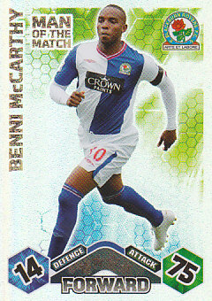 Benni McCarthy Blackburn Rovers 2009/10 Topps Match Attax Man of the Match #374